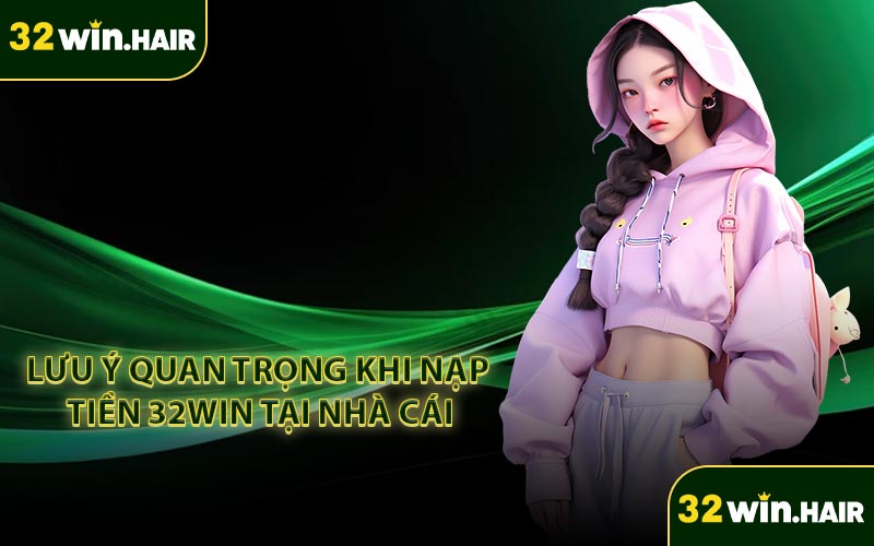Lưu ý quan trọng khi nạp tiền 32Win tại nhà cái
